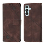 Custodia portafoglio in pelle goffrata per Samsung Galaxy Z Fold6