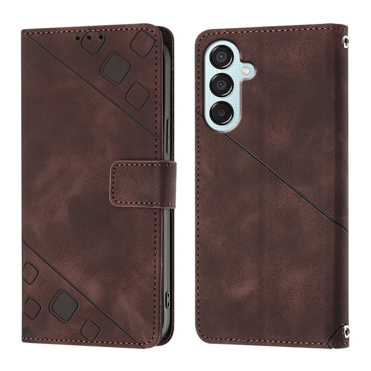 Custodia portafoglio in pelle goffrata per Samsung Galaxy Z Fold6