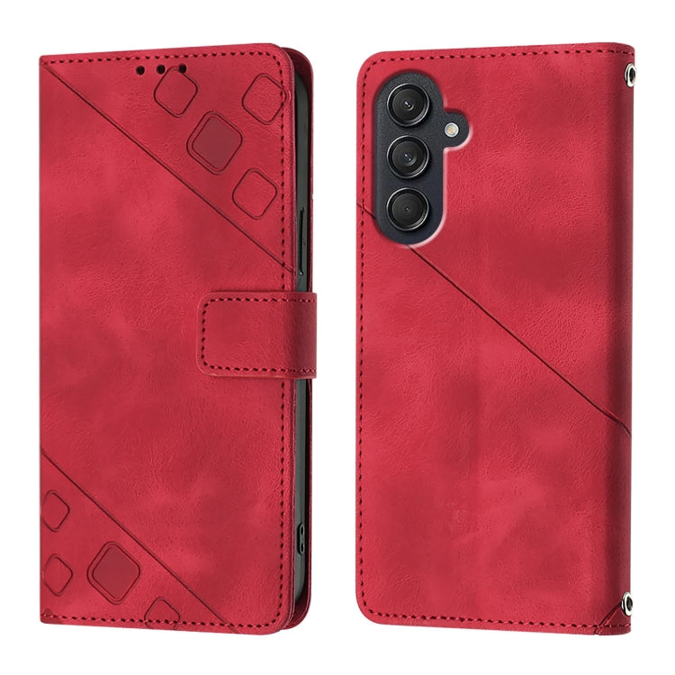 Custodia portafoglio in pelle goffrata per Samsung Galaxy Z Fold6