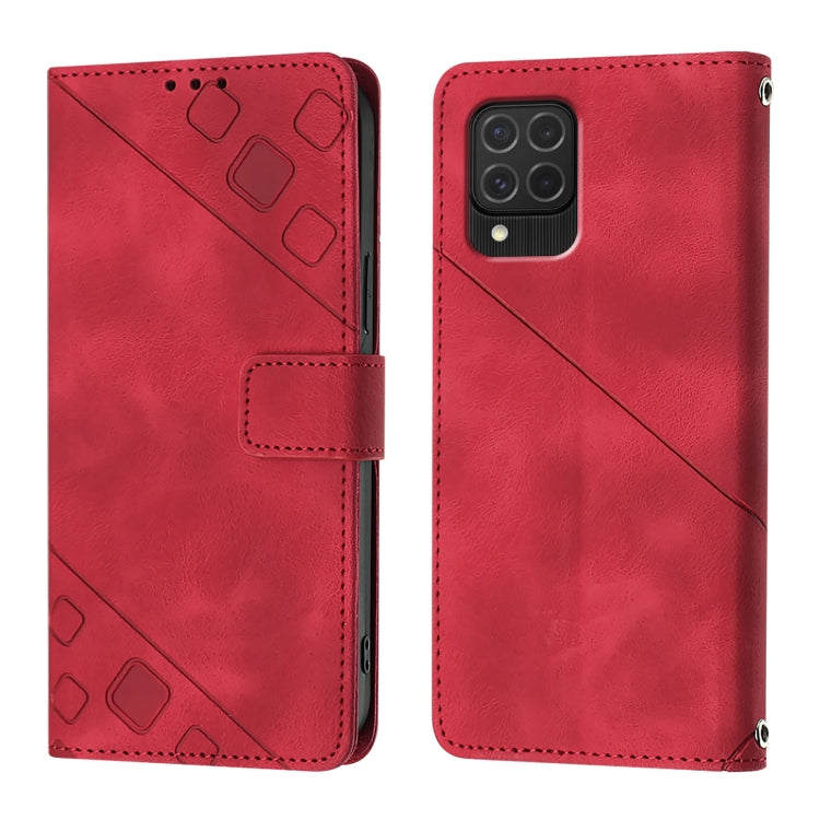 Custodia per telefono in pelle goffrata effetto pelle, For Samsung Galaxy A25 5G / A24, For Samsung Galaxy S23 FE 5G, For Samsung Galaxy M62
