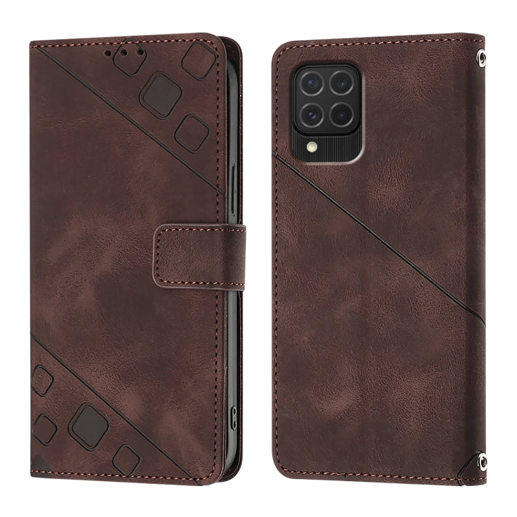 Custodia per telefono in pelle goffrata effetto pelle, For Samsung Galaxy A25 5G / A24, For Samsung Galaxy S23 FE 5G, For Samsung Galaxy M62