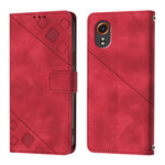 Custodia portafoglio in pelle goffrata per Samsung Galaxy Z Fold6