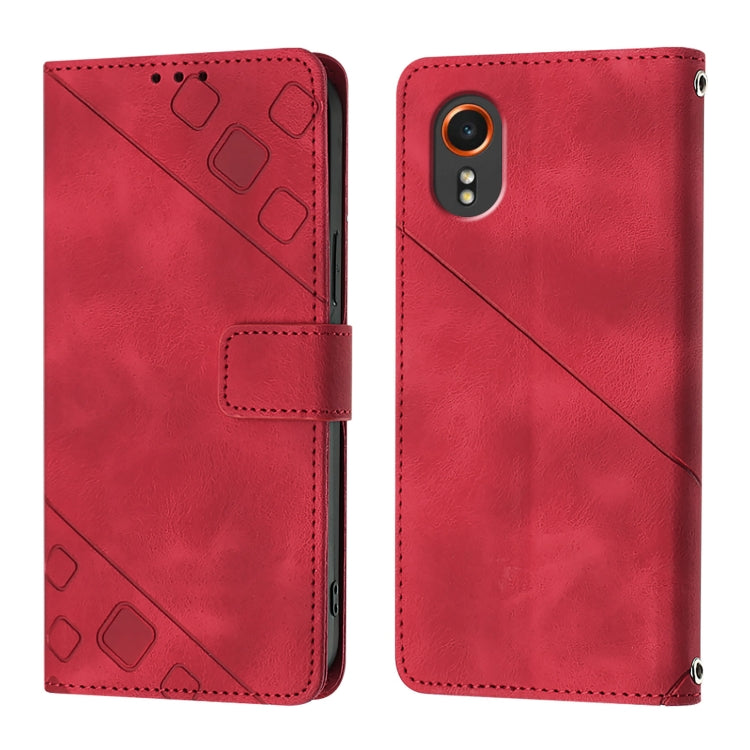 Custodia portafoglio in pelle goffrata per Samsung Galaxy Z Fold6