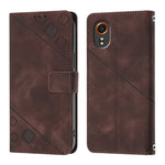 Custodia portafoglio in pelle goffrata per Samsung Galaxy Z Fold6
