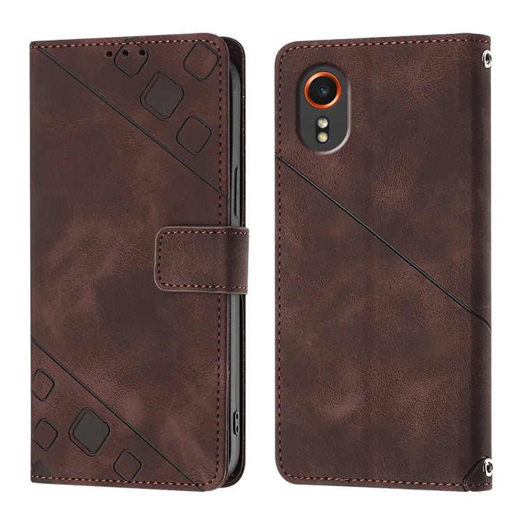 Custodia portafoglio in pelle goffrata per Samsung Galaxy Z Fold6