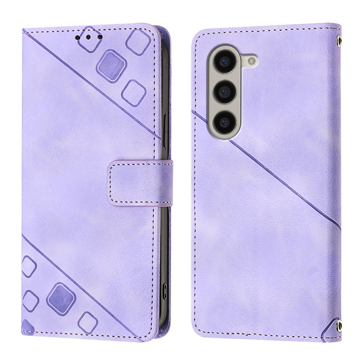 Custodia portafoglio in pelle goffrata per Samsung Galaxy Z Fold6