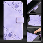 Custodia portafoglio in pelle goffrata per Samsung Galaxy Z Fold6