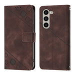 Custodia portafoglio in pelle goffrata per Samsung Galaxy Z Fold6
