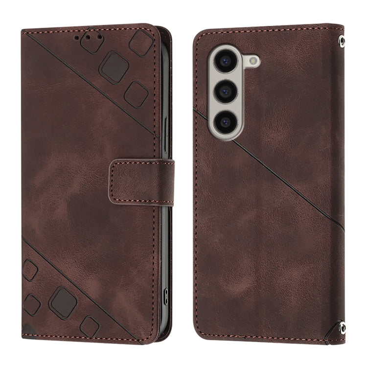 Custodia portafoglio in pelle goffrata per Samsung Galaxy Z Fold6