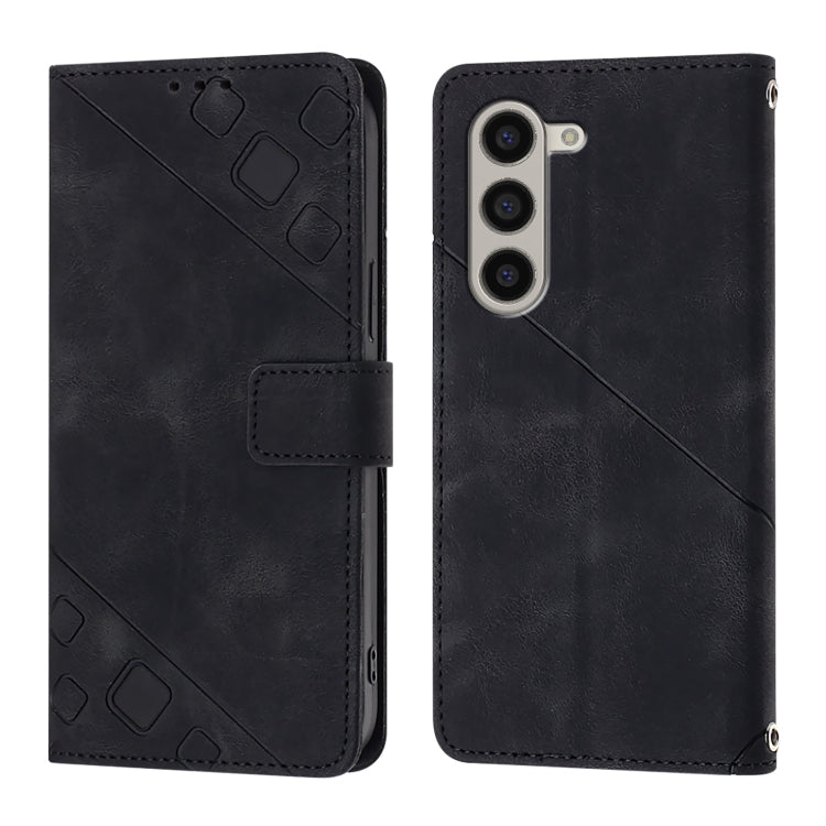 Custodia portafoglio in pelle goffrata per Samsung Galaxy Z Fold6