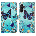 Custodia in pelle con motivo colorato per Samsung Galaxy