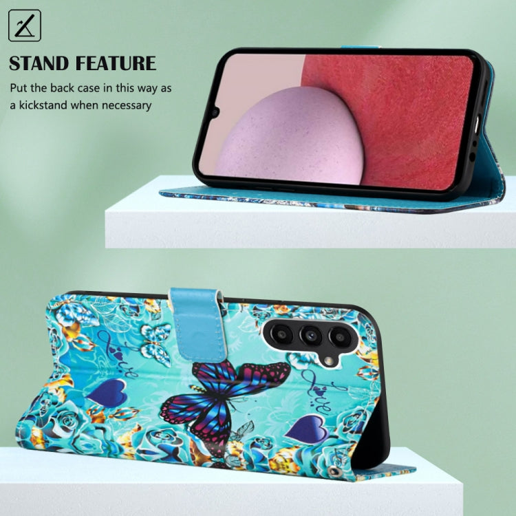 Custodia in pelle con motivo colorato per Samsung Galaxy