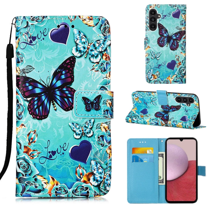 Custodia in pelle con motivo colorato per Samsung Galaxy
