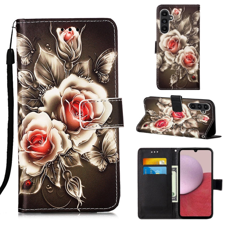 Custodia in pelle con motivo colorato per Samsung Galaxy