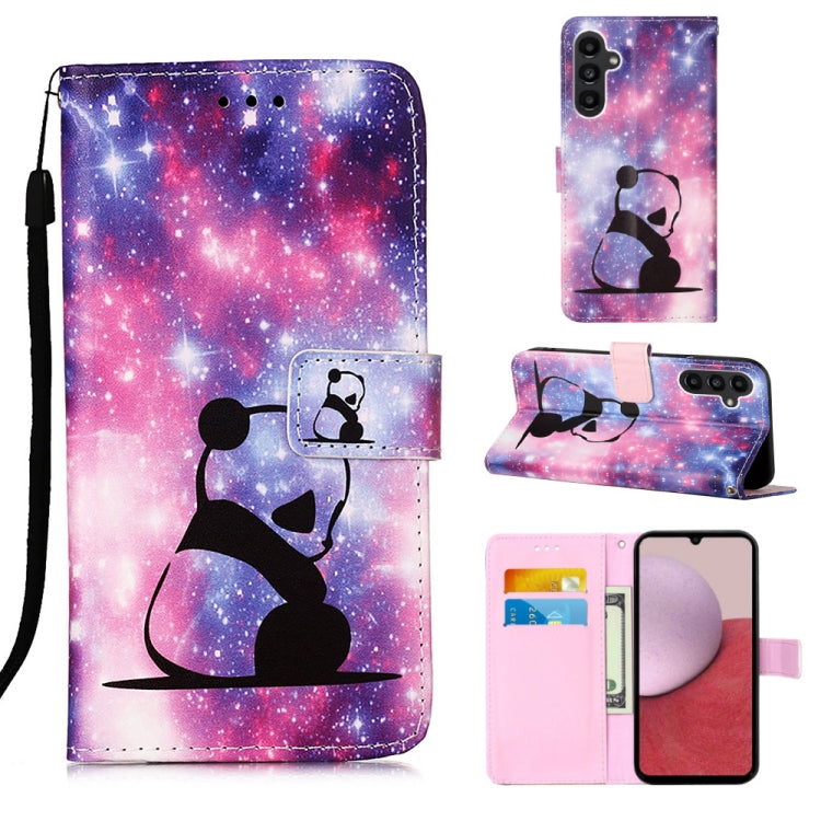 Custodia in pelle con motivo colorato per Samsung Galaxy
