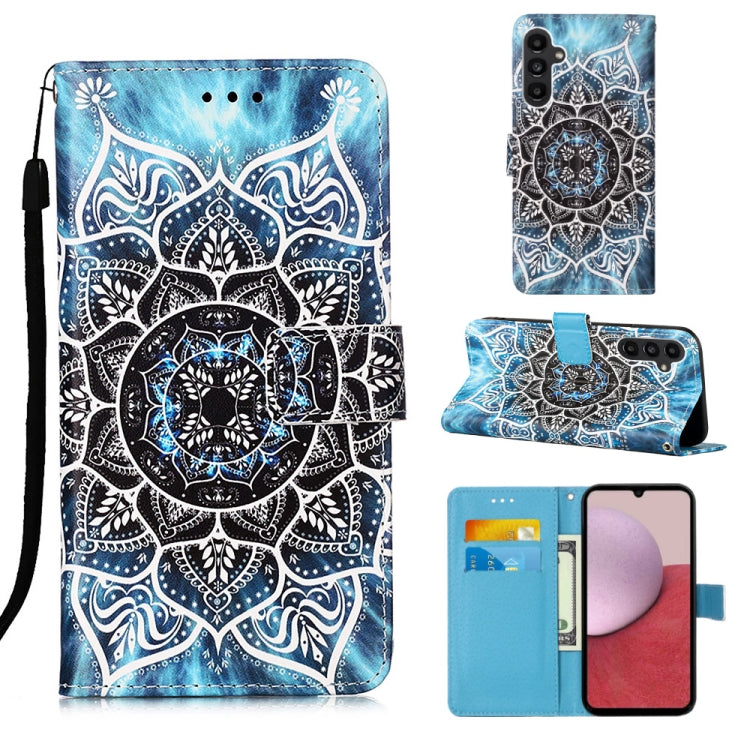 Custodia in pelle con motivo colorato per Samsung Galaxy A15