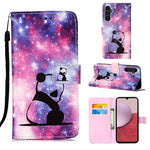 Custodia in pelle con motivo colorato per Samsung Galaxy A15