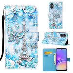 Custodia in pelle con motivo colorato per Samsung Galaxy A15