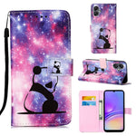 Custodia in pelle con motivo colorato per Samsung Galaxy A15