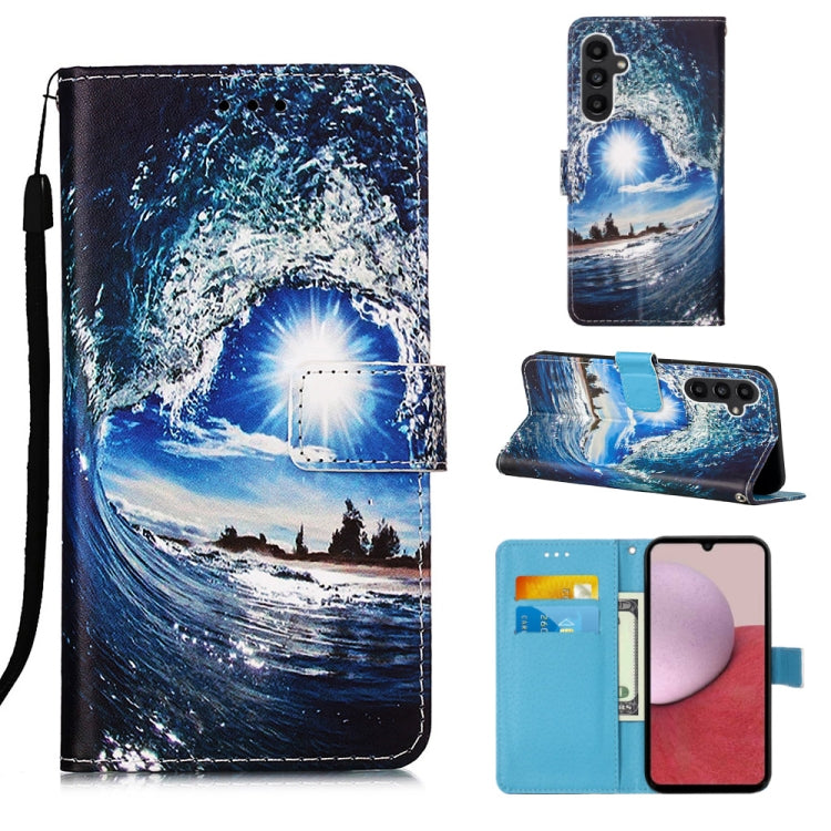 Custodia in pelle con motivo colorato per Samsung Galaxy A15