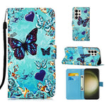 Custodia in pelle con motivo per Samsung Galaxy S24 Ultra