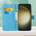 Custodia in pelle con motivo per Samsung Galaxy S24 Ultra