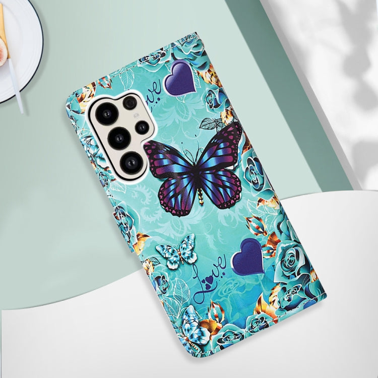 Custodia in pelle con motivo per Samsung Galaxy S24 Ultra