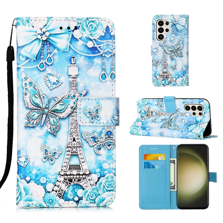 Custodia in pelle con motivo per Samsung Galaxy S24 Ultra
