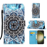 Custodia in pelle con motivo per Samsung Galaxy S24 Ultra