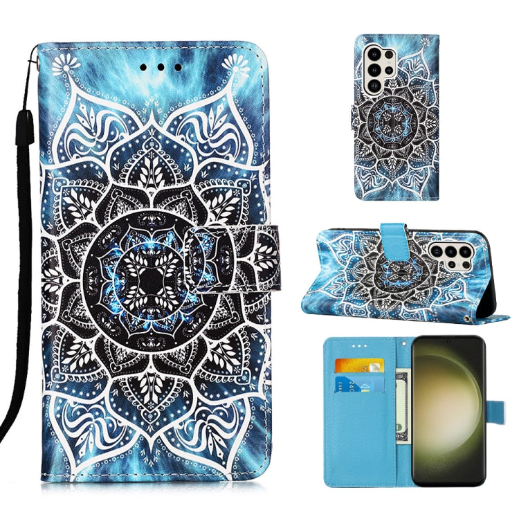 Custodia in pelle con motivo per Samsung Galaxy S24 Ultra
