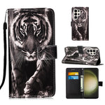 Custodia in pelle con motivo per Samsung Galaxy S24 Ultra