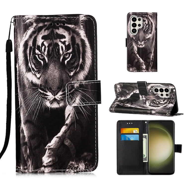 Custodia in pelle con motivo per Samsung Galaxy S24 Ultra