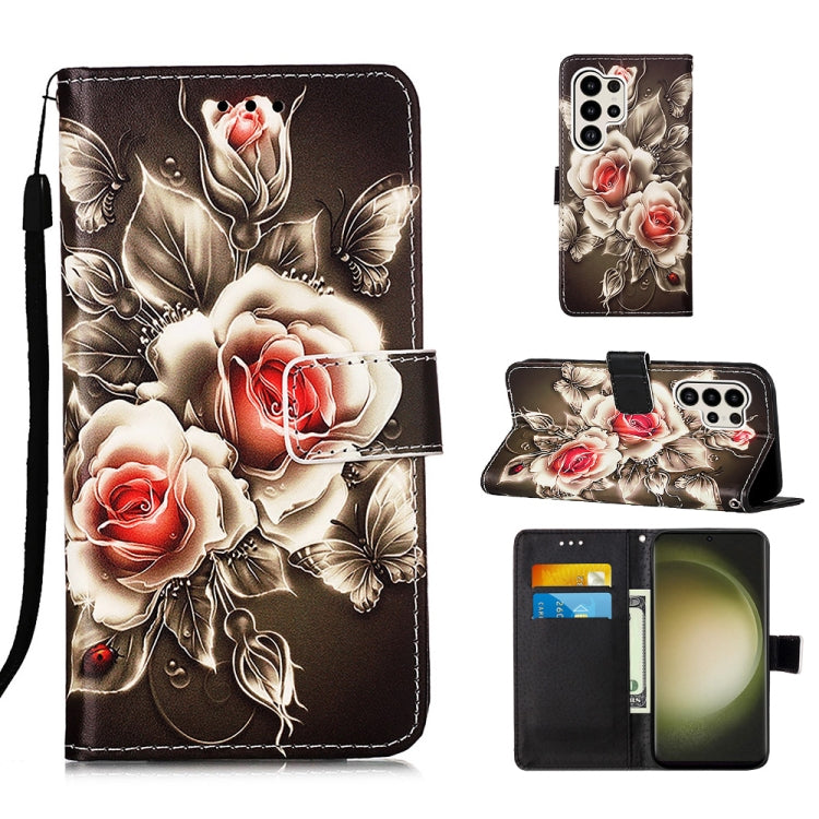 Custodia in pelle con motivo per Samsung Galaxy S24 Ultra