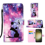 Custodia in pelle con motivo per Samsung Galaxy S24 Ultra