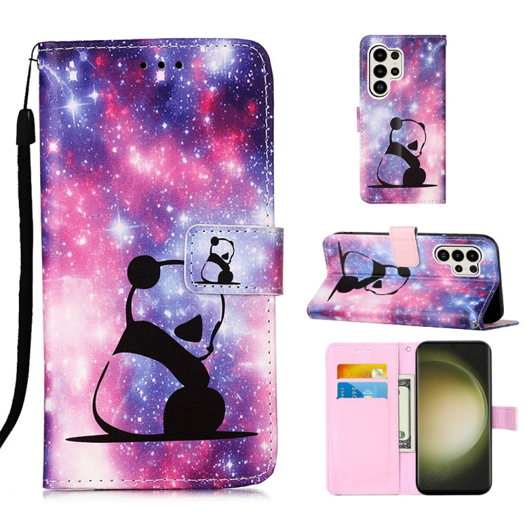 Custodia in pelle con motivo per Samsung Galaxy S24 Ultra