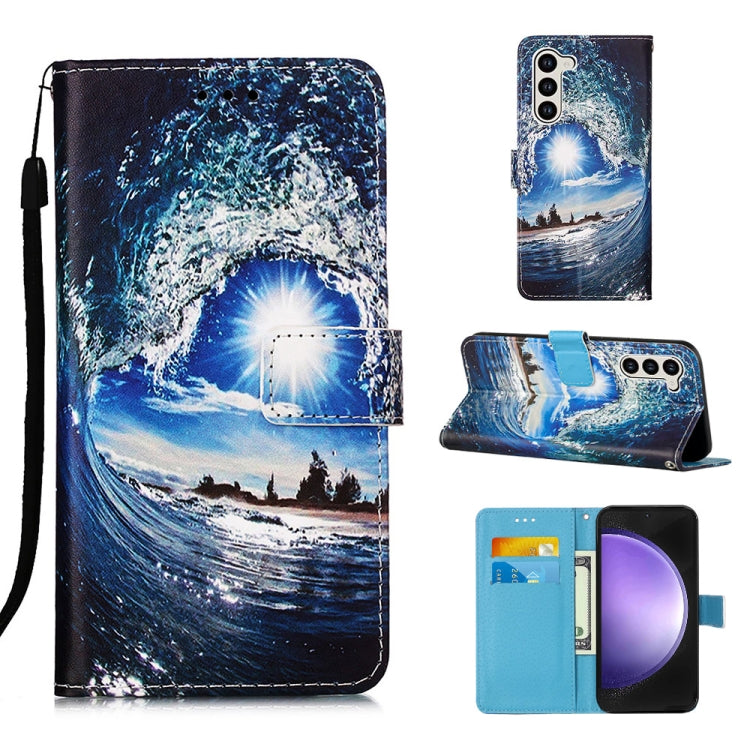 Custodia in pelle con motivo per Samsung Galaxy S24 Ultra