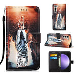 Custodia in pelle con motivo per Samsung Galaxy S24 Ultra