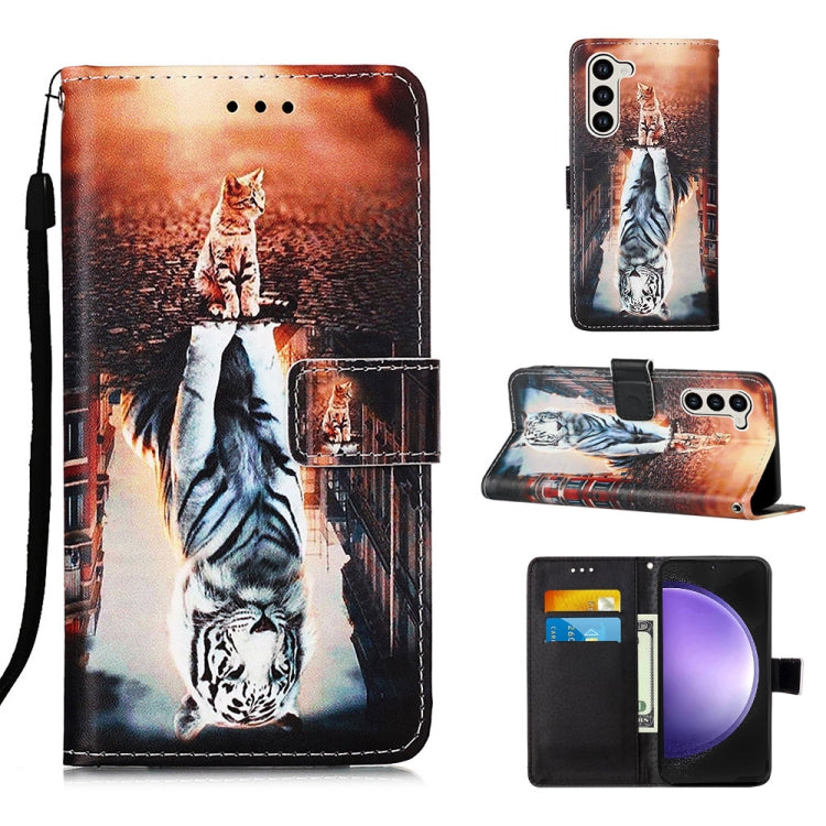 Custodia in pelle con motivo per Samsung Galaxy S24 Ultra