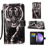 Custodia in pelle con motivo per Samsung Galaxy S24 Ultra