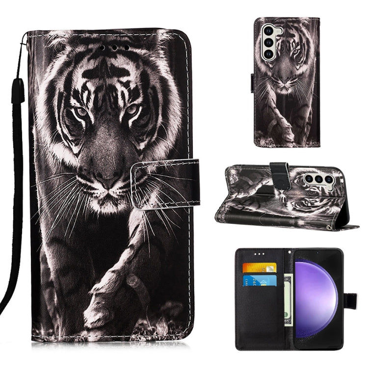 Custodia in pelle con motivo per Samsung Galaxy S24 Ultra