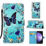 Custodia in pelle con motivo per Samsung Galaxy S24 Ultra