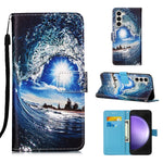 Custodia in pelle con motivo per Samsung Galaxy S24 Ultra