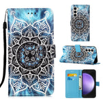 Custodia in pelle con motivo per Samsung Galaxy S24 Ultra