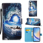 Custodia portafoglio in pelle per Samsung Galaxy A35 5G
