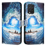 Custodia in pelle con motivo colorato per Samsung Galaxy