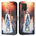 Custodia in pelle con motivo colorato per Samsung Galaxy