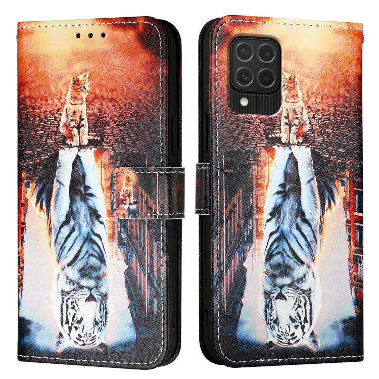 Custodia in pelle con motivo colorato per Samsung Galaxy