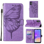 Custodia per telefono in pelle con farfalla goffrata, For Samsung Galaxy A06 4G / 5G, For Samsung Galaxy A15, For Samsung Galaxy A05