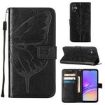 Custodia per telefono in pelle con farfalla goffrata, For Samsung Galaxy A06 4G / 5G, For Samsung Galaxy A15, For Samsung Galaxy A05
