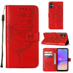 Custodia per telefono in pelle con farfalla goffrata, For Samsung Galaxy A06 4G / 5G, For Samsung Galaxy A15, For Samsung Galaxy A05